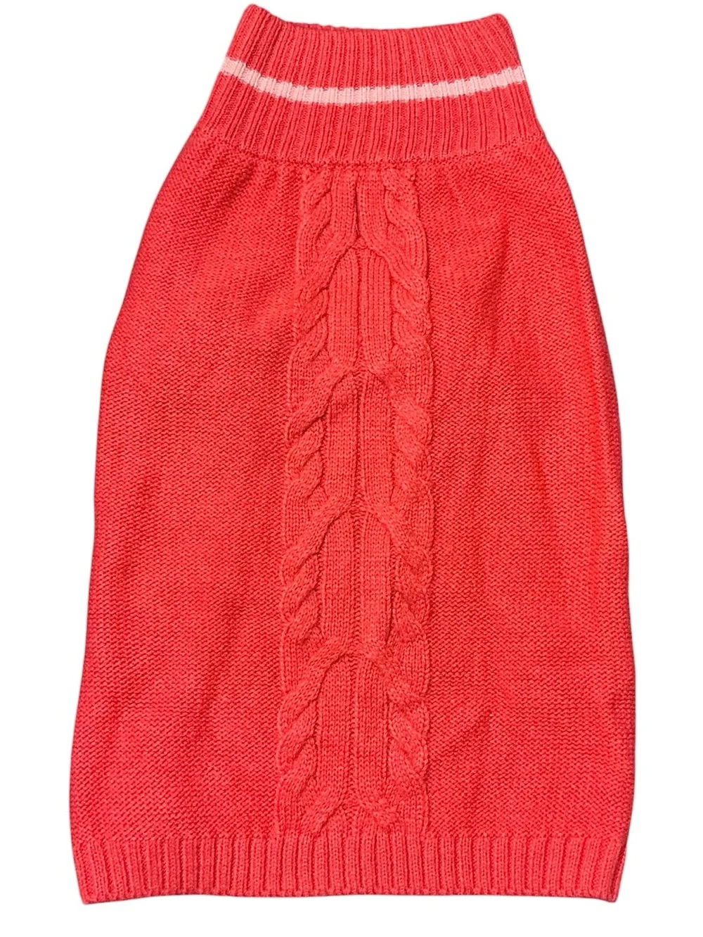 Coral Cable Knit Dog Sweater Blueberry Brand